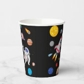 Weltraum-Raumfahrtplaneten Geburtstag Pappbecher (Links)
