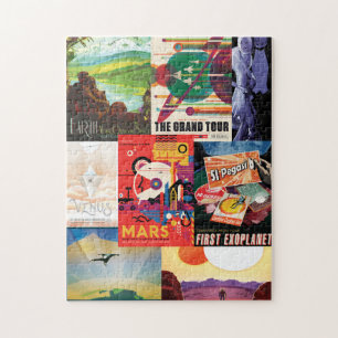 Weltraum-Reiseplakat Puzzle