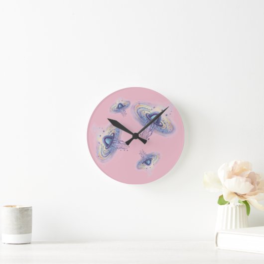 Weltraum Runde Wanduhr (Zuhause)