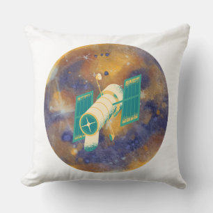 Weltraum-Satellit umkreist kosmischen Planeten kre Kissen