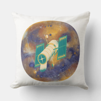 Weltraum-Satellit umkreist kosmischen Planeten kre Kissen