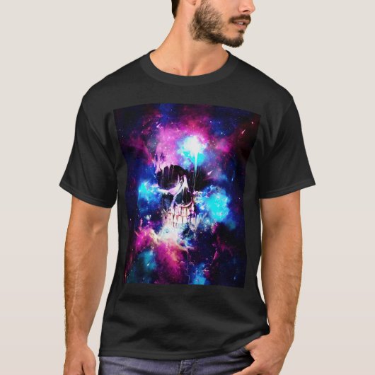 Weltraum Schädel T-Shirt (Vorderseite)