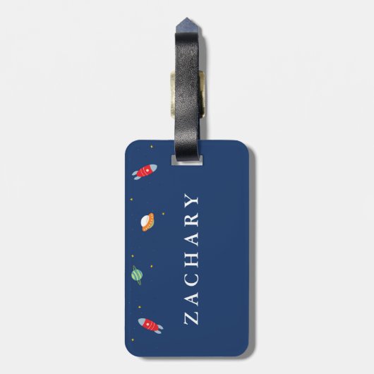 Weltraum scherzt Gepäckanhänger (Rückseite vertikal)
