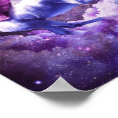 Weltraum-Schlucht auf Einhorn Poster (Ecke)