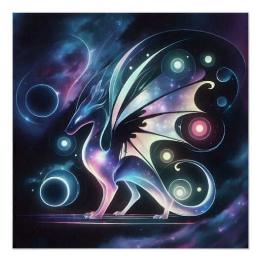 Weltraum-Schmetterlingsdrache Poster (Vorderseite)