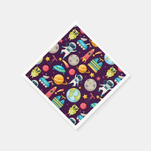 Weltraum Serviette (Ecke)