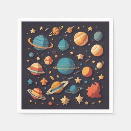 Weltraum Serviette (Vorderseite)