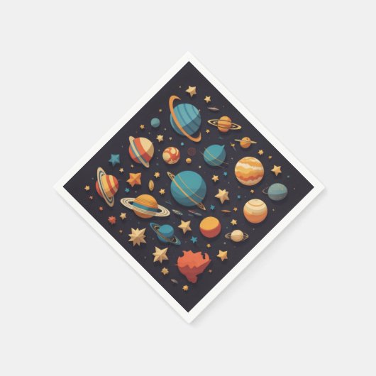 Weltraum Serviette (Ecke)