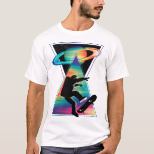Weltraum-Skateboarding T-Shirt