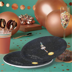 Weltraum   Sonnensystem Geburtstagsfeier Pappteller