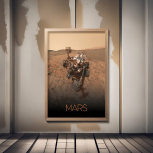 Weltraum, Sonnensystem, Planet-Mars, Neugier Poster