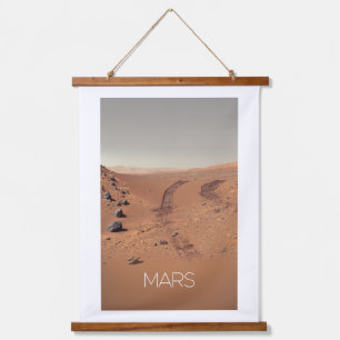 Weltraum, Sonnensystem, Planet-Mars, Neugier Wandteppich Mit Holzrahmen