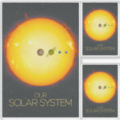 Weltraum, Sonnensystem, Sonne und Planeten Aufkleber (Vorderseite)