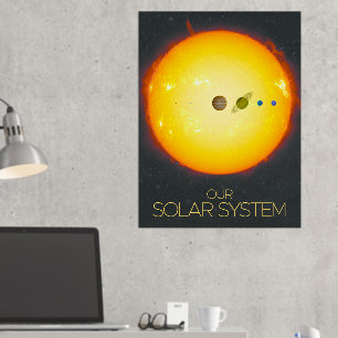Weltraum, Sonnensystem, Sonne und Planeten Foliendrucke