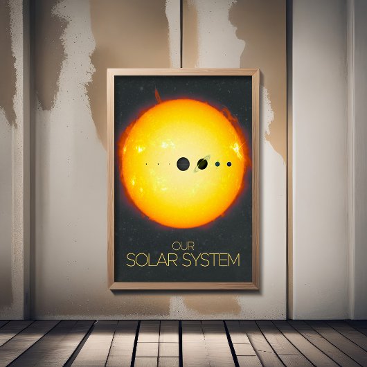 Weltraum, Sonnensystem, Sonne und Planeten Fotodruck