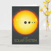 Weltraum, Sonnensystem, Sonne und Planeten Karte (Gelbe Blume)