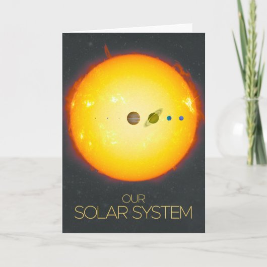 Weltraum, Sonnensystem, Sonne und Planeten Karte (Vorderseite)