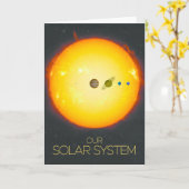 Weltraum, Sonnensystem, Sonne und Planeten Karte (Gelbe Blume)