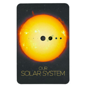 Weltraum, Sonnensystem, Sonne und Planeten Magnet