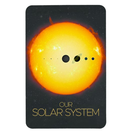 Weltraum, Sonnensystem, Sonne und Planeten Magnet (Vertikal)
