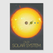 Weltraum, Sonnensystem, Sonne und Planeten Magneteinladung (Vorderseite)
