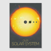 Weltraum, Sonnensystem, Sonne und Planeten Magneteinladung (Vorderseite)