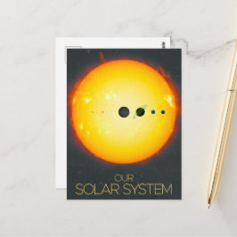 Weltraum, Sonnensystem, Sonne und Planeten Postkarte