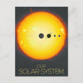 Weltraum, Sonnensystem, Sonne und Planeten Postkarte (Vorderseite)