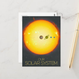 Weltraum, Sonnensystem, Sonne und Planeten Postkarte
