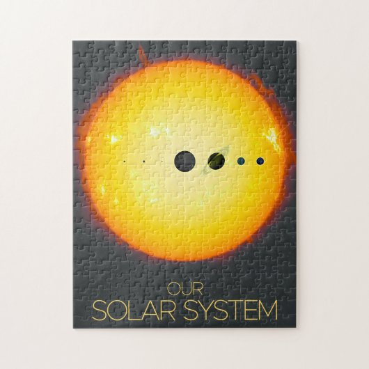 Weltraum, Sonnensystem, Sonne und Planeten Puzzle (Vertikal)