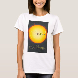 Weltraum, Sonnensystem, Sonne und Planeten T-Shirt