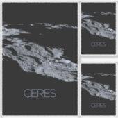 Weltraum, Sonnensystem, Zwergplanet Ceres Aufkleber (Vorderseite)