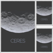 Weltraum, Sonnensystem, Zwergplanet Ceres Aufkleber (Vorderseite)