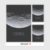 Weltraum, Sonnensystem, Zwergplanet Ceres Aufkleber (Blatt)