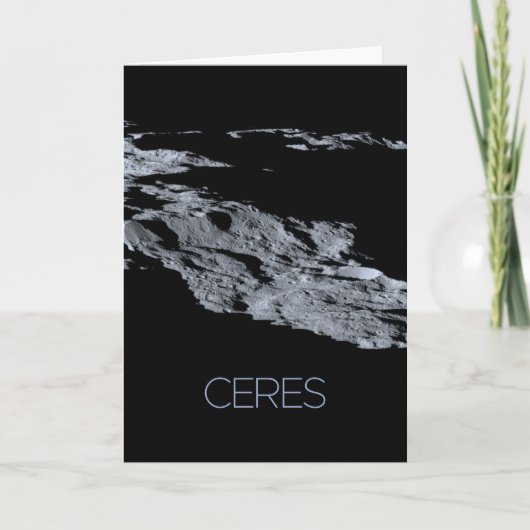 Weltraum, Sonnensystem, Zwergplanet Ceres Karte (Vorderseite)