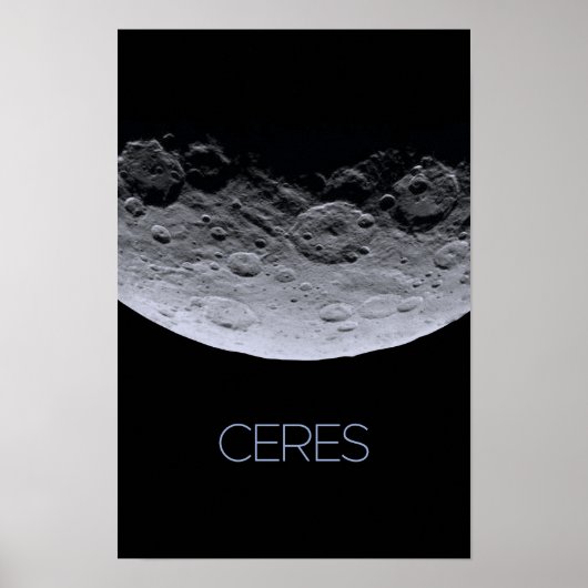 Weltraum, Sonnensystem, Zwergplanet Ceres Poster (Vorne)