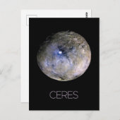 Weltraum, Sonnensystem, Zwergplanet Ceres Postkarte (Vorne/Hinten)