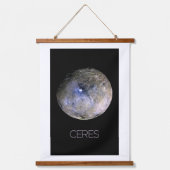 Weltraum, Sonnensystem, Zwergplanet Ceres Wandteppich Mit Holzrahmen (Vorderseite)