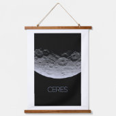 Weltraum, Sonnensystem, Zwergplanet Ceres Wandteppich Mit Holzrahmen (Vorderseite)
