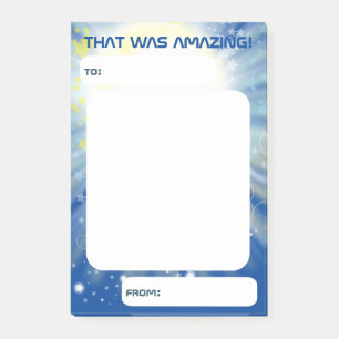 Weltraum-Sterne: kudos Anerkennung der Mitarbeiter Post-it Klebezettel