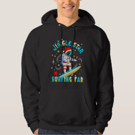 Weltraum-Surfen mit dem Weihnachtsmann Kosmisches  Hoodie