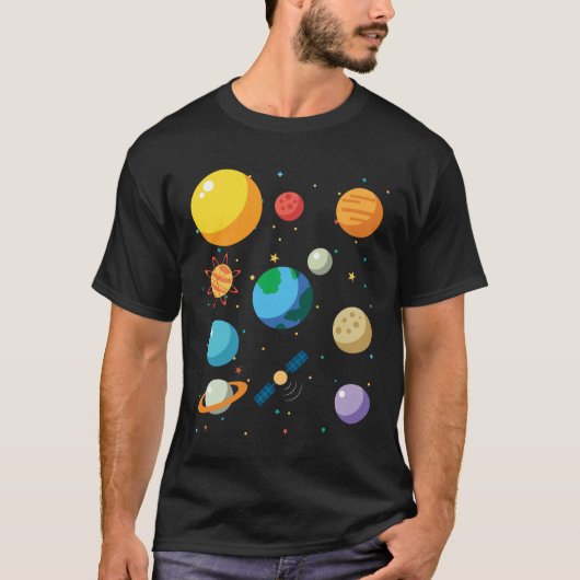 Weltraum-T - Shirt-Astronautenlager T-Shirt (Vorderseite)