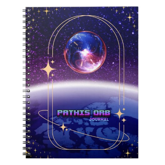 Weltraum-Themen-Notizbuch Pathis Orb Journal Notizblock (Vorderseite)