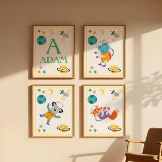 Weltraum-Tiere-Kunstposter Koala Poster