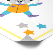 Weltraum-Tiere-Kunstposter Koala Poster (Ecke)