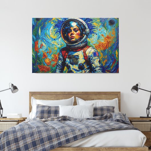 WELTRAUM-TRÄUMER 4 LEINWANDDRUCK (Insitu (Schlafzimmer))