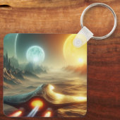 Weltraum über Ailen Schlüsselanhänger (Rückseite)