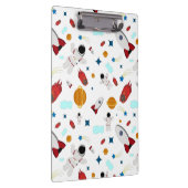 Weltraum- und Astronautenmuster des Kindes Klemmbrett (Rechts)