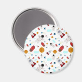 Weltraum- und Astronautenmuster des Kindes Magnet (Vorderseite/Rückseite)