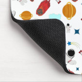 Weltraum- und Astronautenmuster des Kindes Mousepad (Ecke)